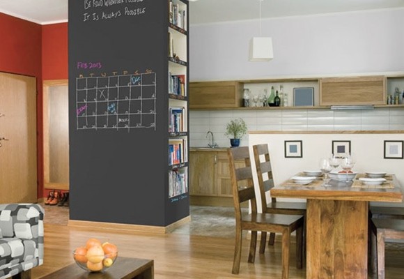 Ideas para decorar una casa de manera original - Pintura negra pizarra